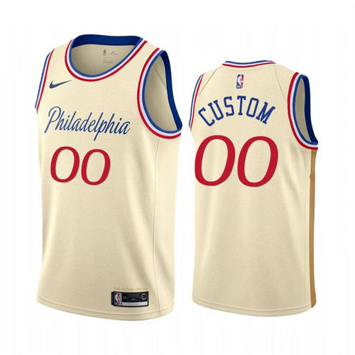 Maillot 76Ers Custow 00 Khaki Nba Jerseys 2024