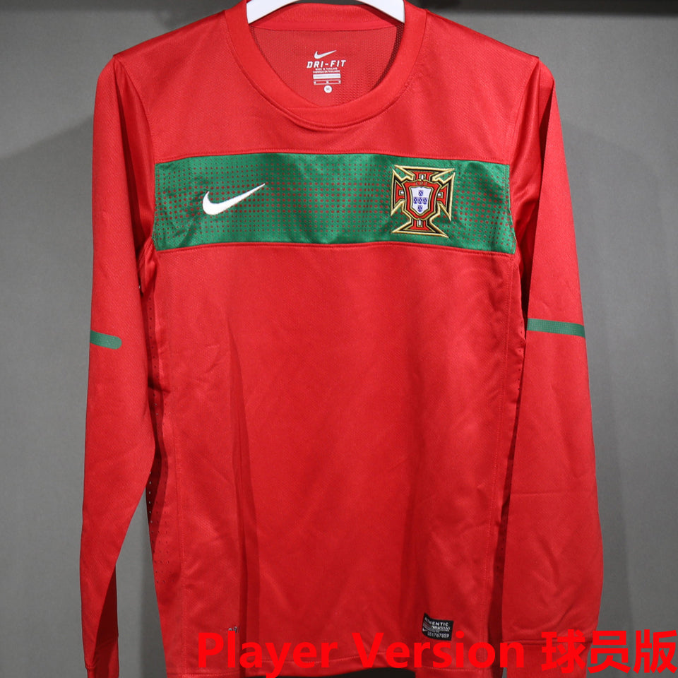 Maillot Portugal Domicile Manches Longues Rétro (Version Joueur)