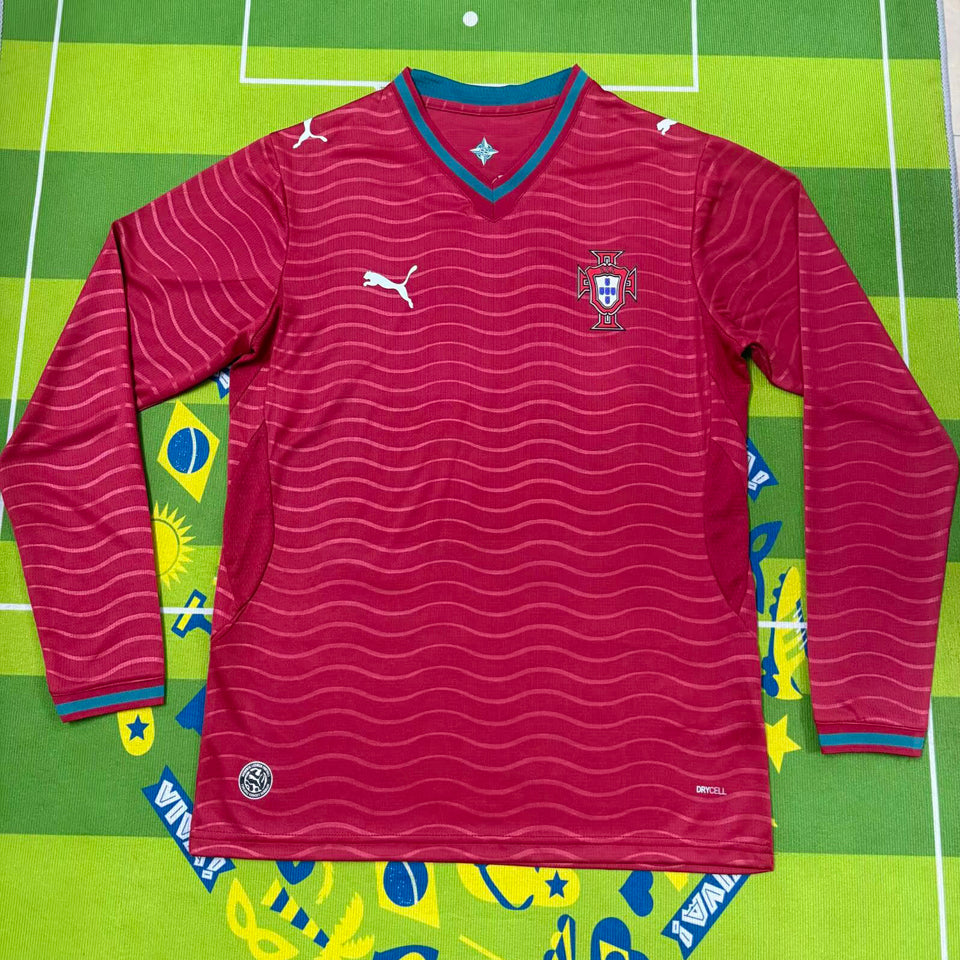 Maillot Portugal Domicile Manches Longues 2026