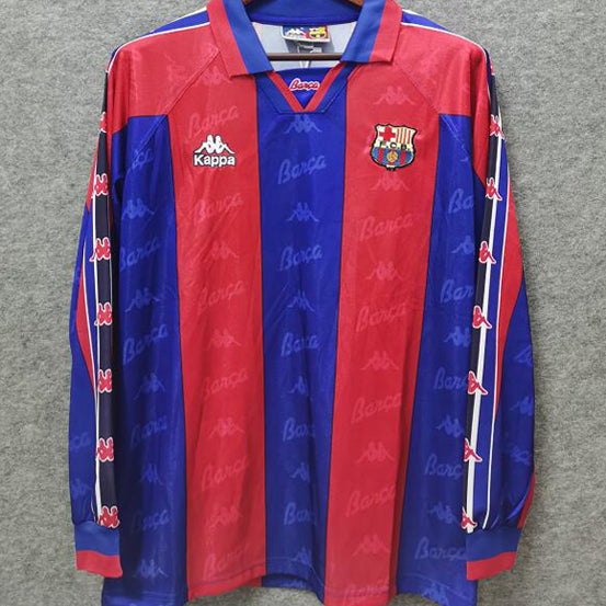 Maillot Barcelone Domicile Manches Longues Rétro 1996/97