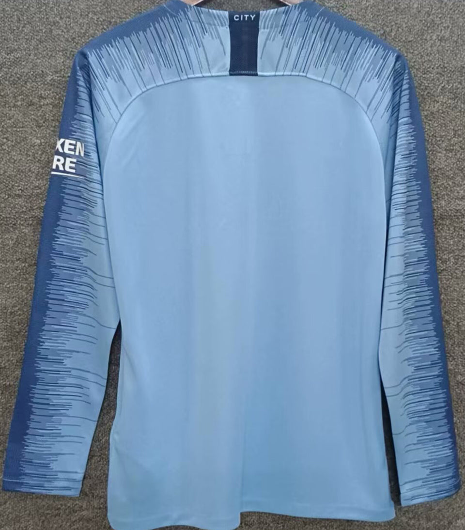 Maillot Manchester City Domicile Manches Longues Rétro