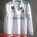 Maillot Real Madrid Domicile Manches Longues Rétro 2017/18 (Version Joueur)