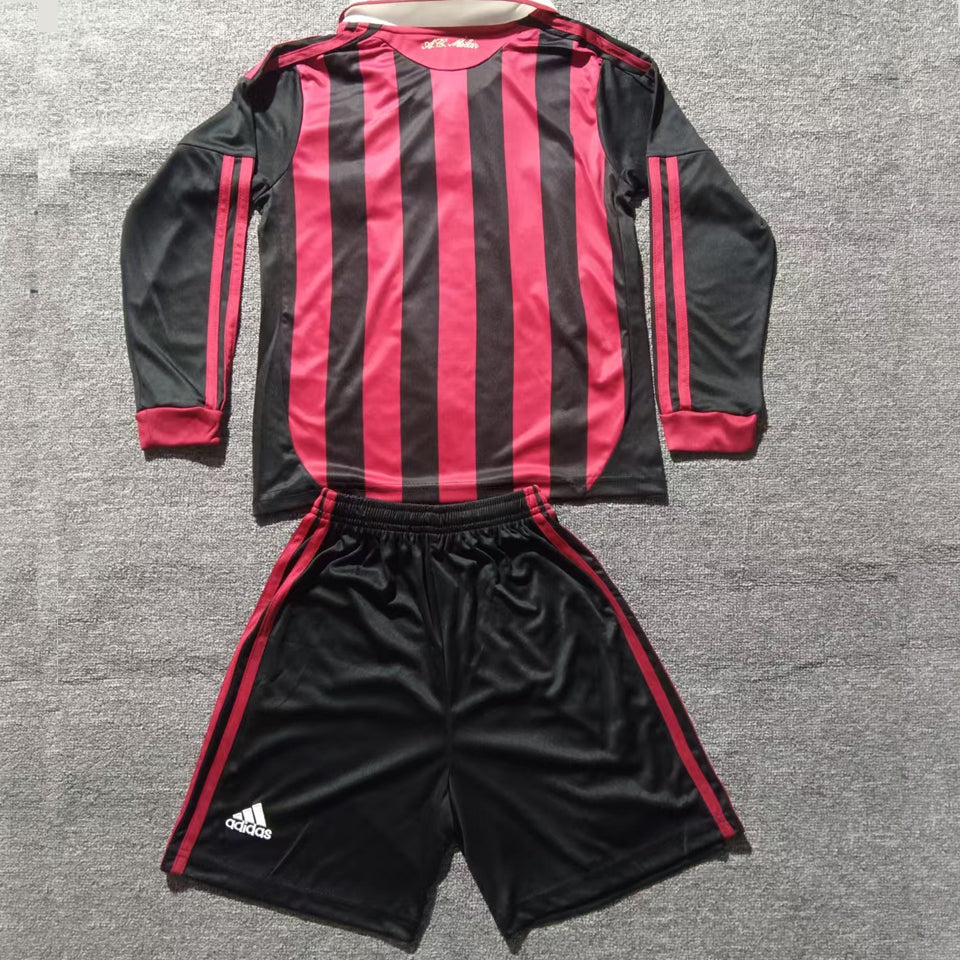 Maillot AC Milan Domicile Manches Longues Rétro Enfant