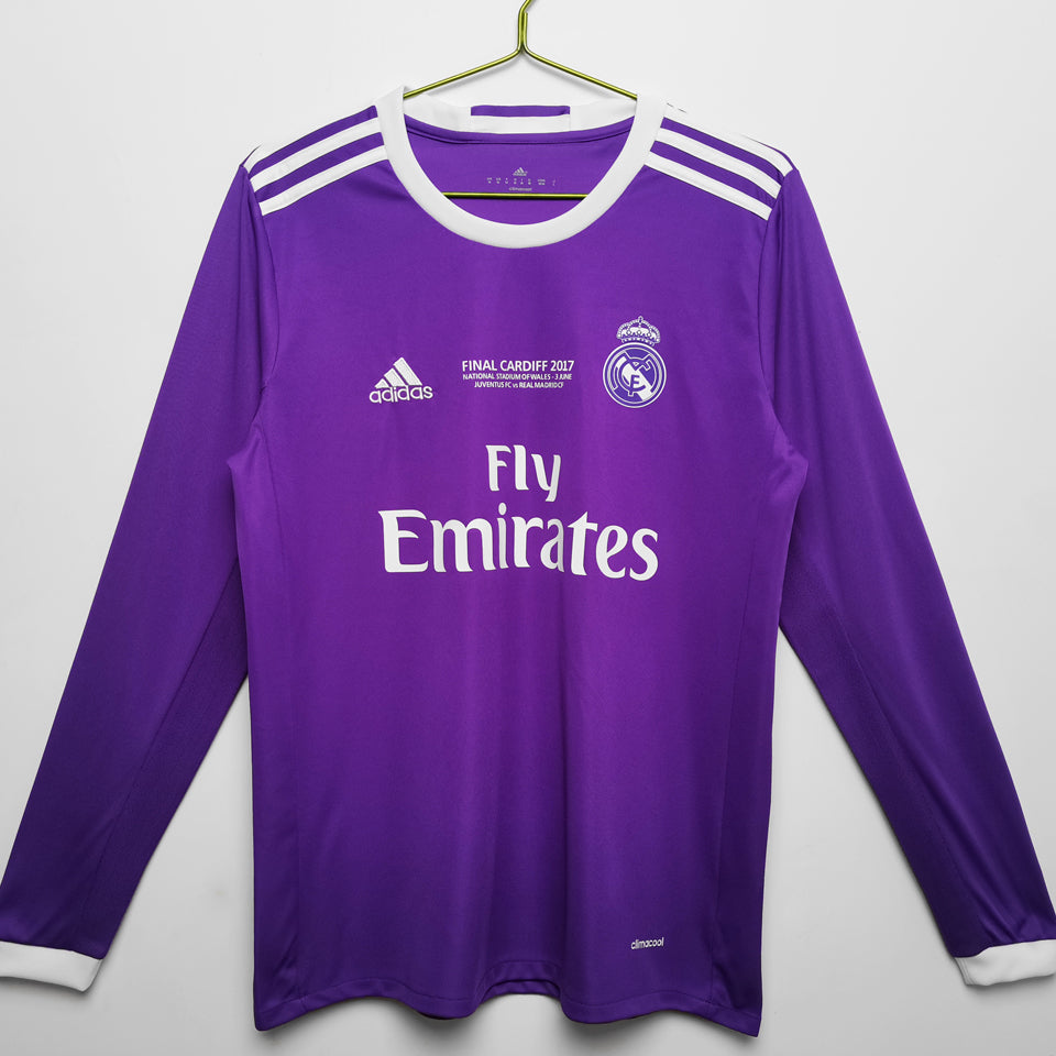 Maillot Real Madrid Extérieur Manches Longues Rétro 2016/17