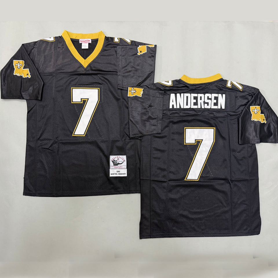 Maillot Andersen 7 Men S New Orleans Saints Rétro