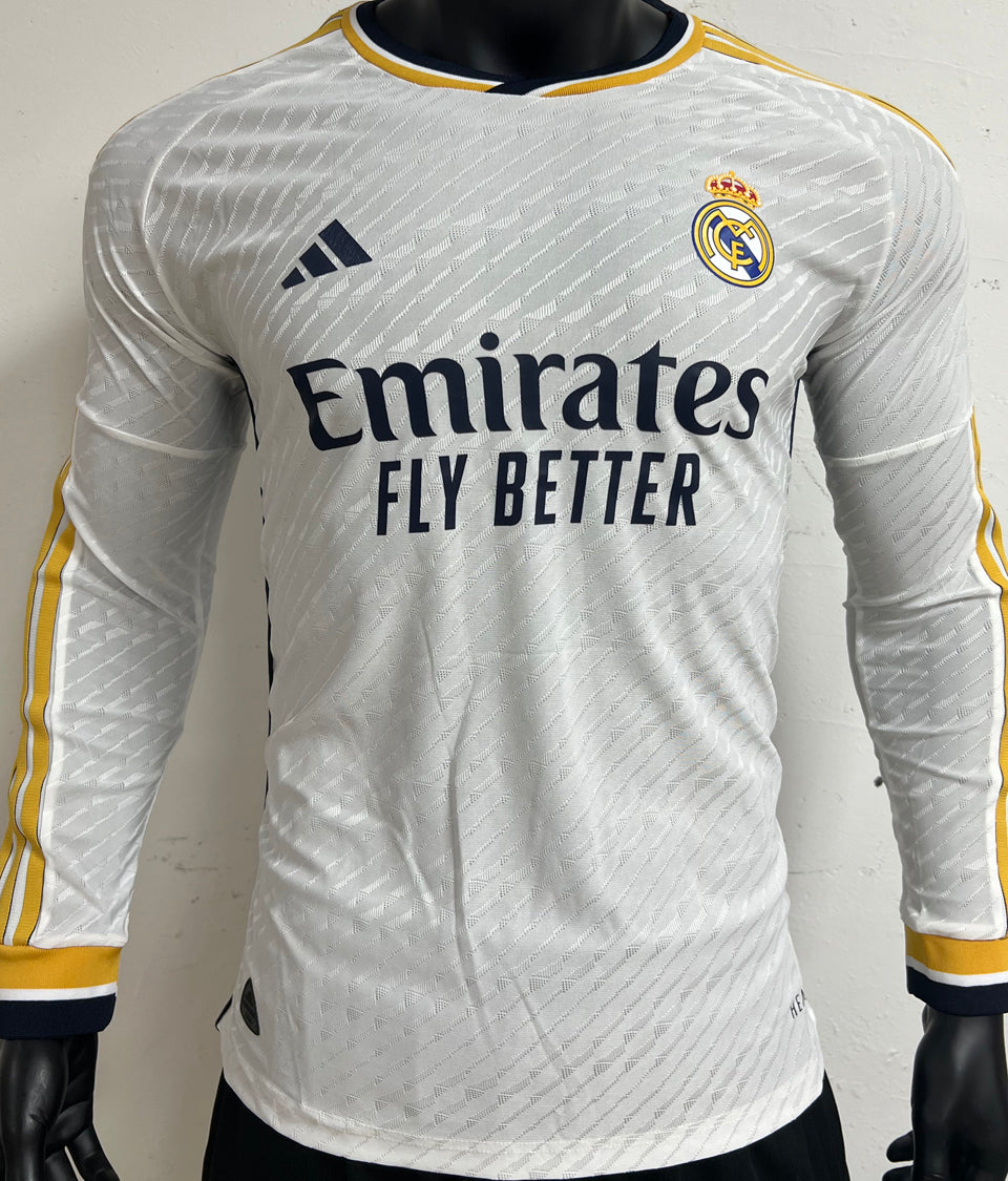 Maillot Real Madrid Domicile Manches Longues 2023/24 (Version Joueur)