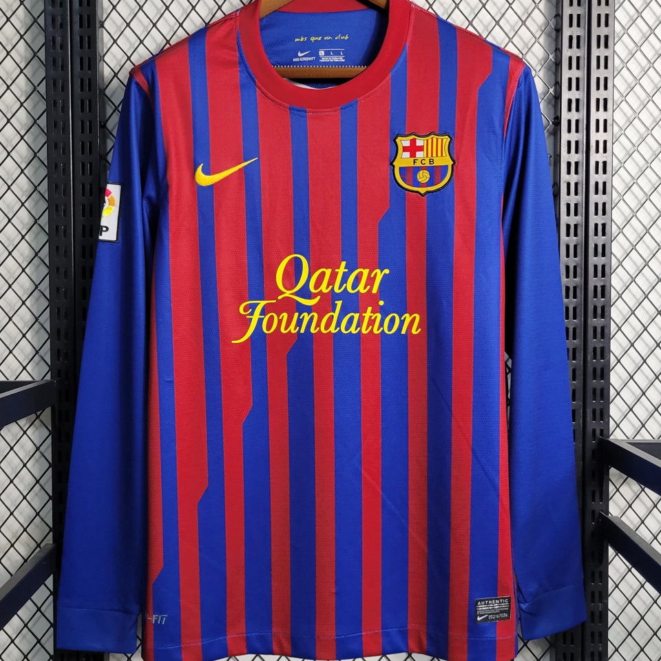 Maillot Barcelone Domicile Manches Longues Rétro 2011/12