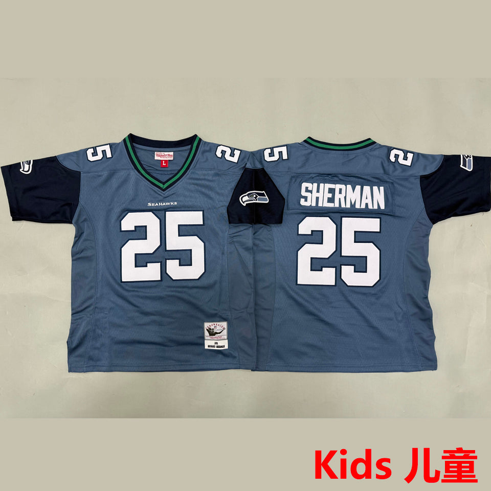 Maillot Sherman 25 Seattle Seahawks Rétro Enfant
