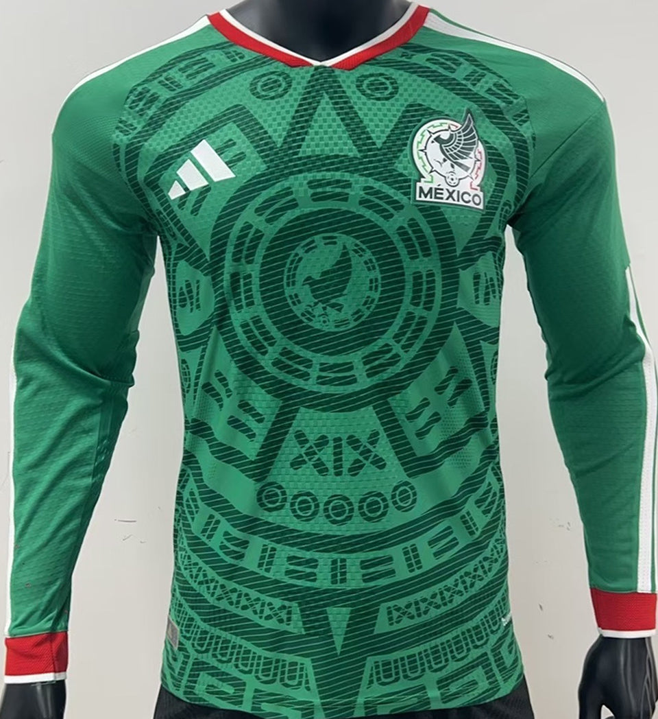Maillot Mexique Domicile Manches Longues 2026 (Version Joueur)