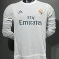 Maillot Real Madrid Domicile Manches Longues Rétro 2015/16 (Version Joueur)