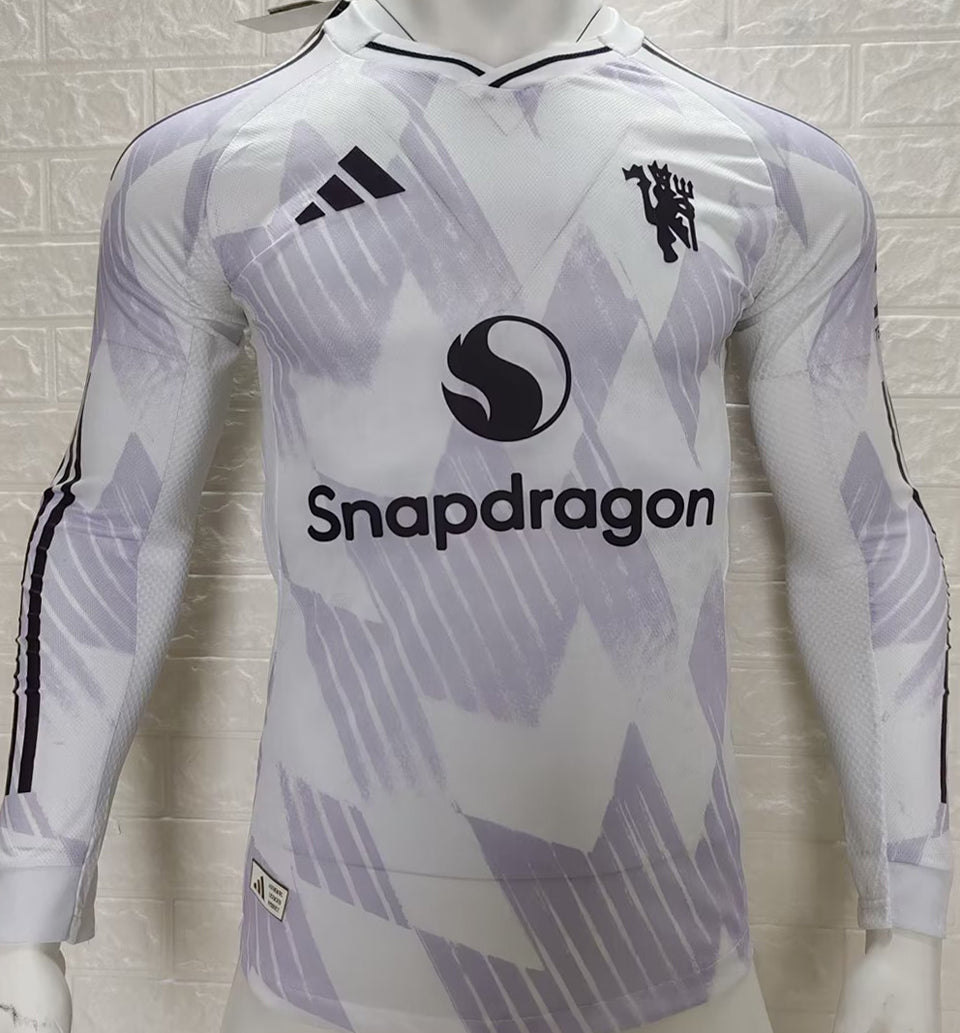 Maillot Manchester United Extérieur Manches Longues 2025/26 (Version Joueur)