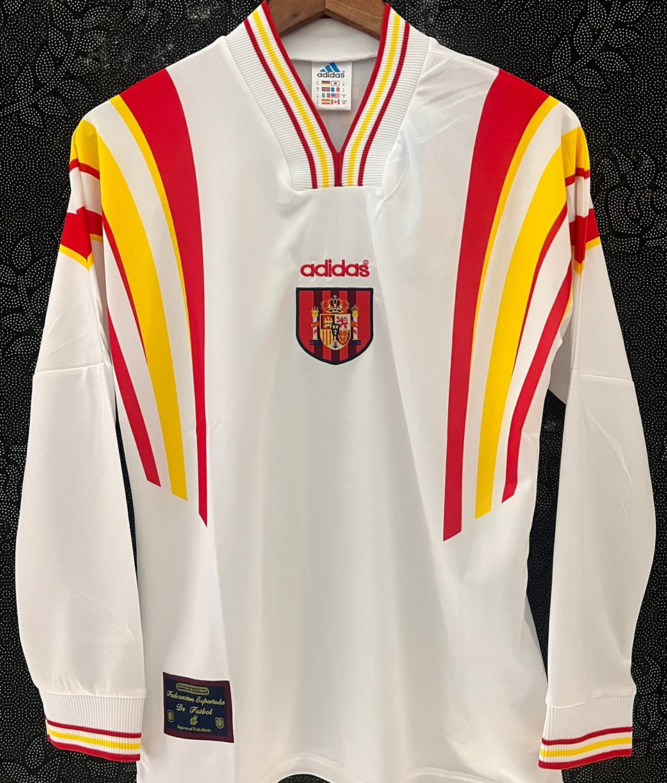 Maillot Espagne Extérieur Manches Longues Rétro