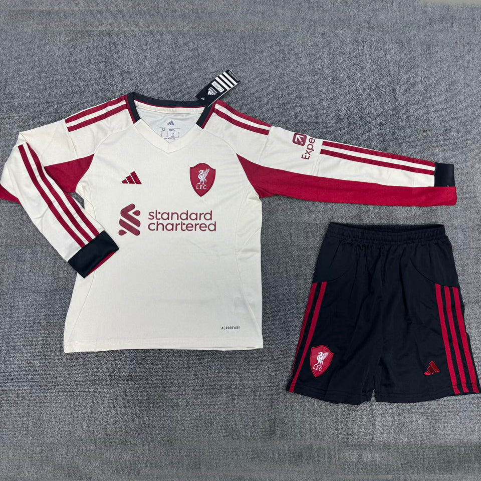 Maillot Liverpool Extérieur Manches Longues 2025/26 Enfant
