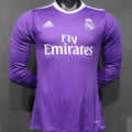Maillot Real Madrid Extérieur Manches Longues Rétro 2016/17 (Version Joueur)