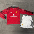 Maillot Manchester United Domicile Manches Longues 2025 Enfant