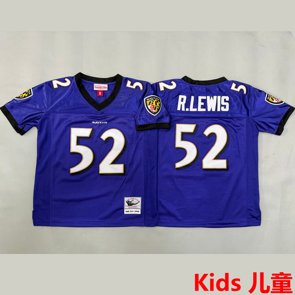 Maillot R Lewis 52 Baltimore Ravens Rétro Enfant