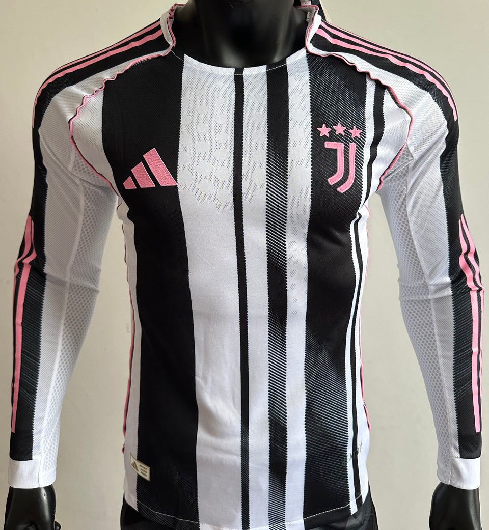 Maillot Juventus Domicile Manches Longues 2025/26 (Version Joueur)