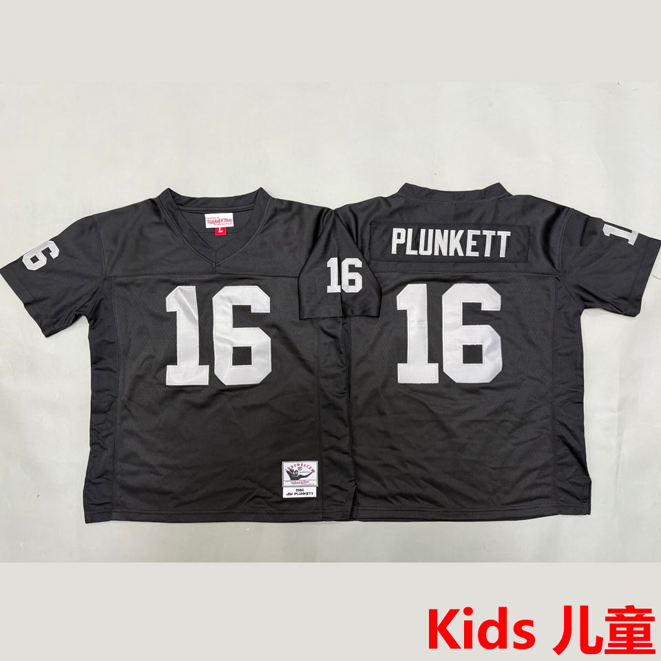 Maillot Plunkett 16 Las Vegas Raiders Rétro Enfant