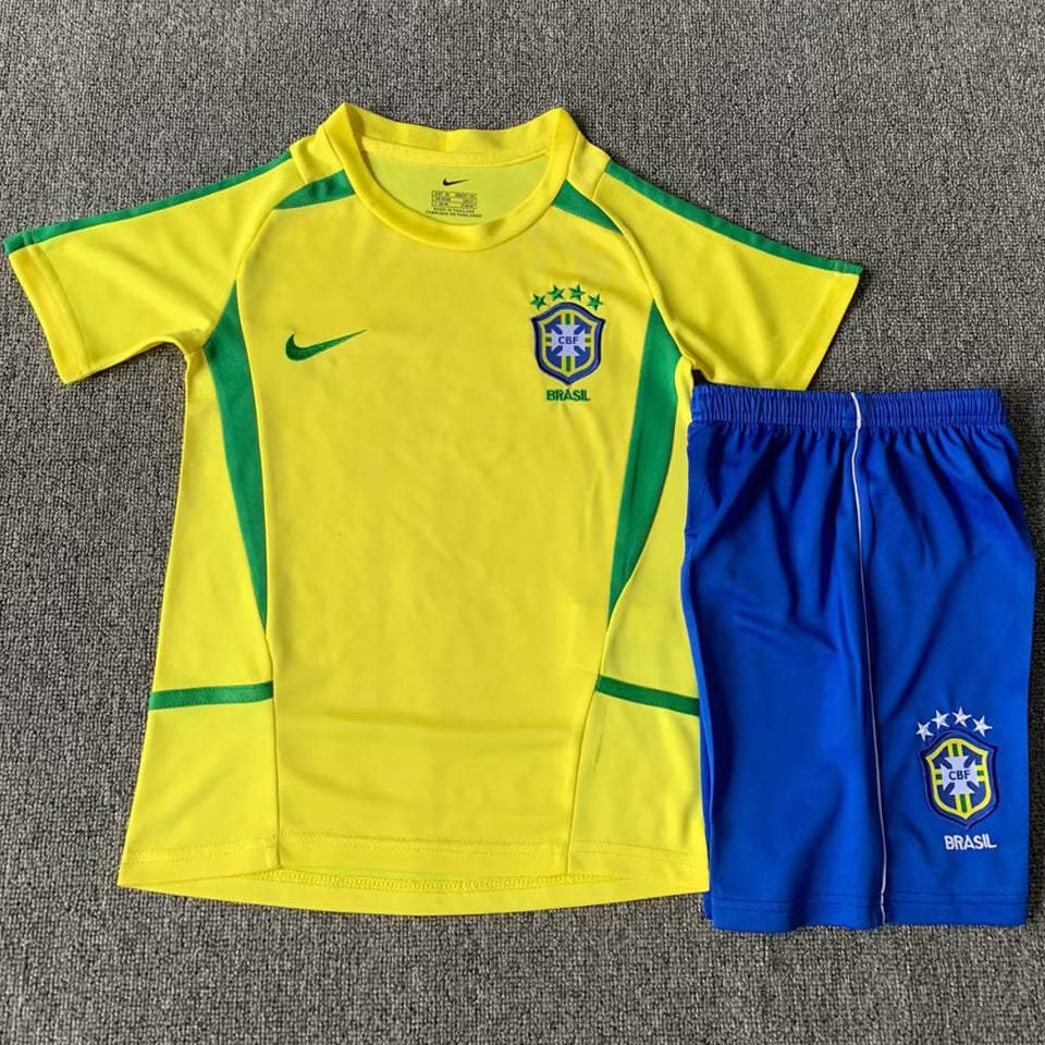 Maillot Brésil Domicile Rétro 2002 Enfant