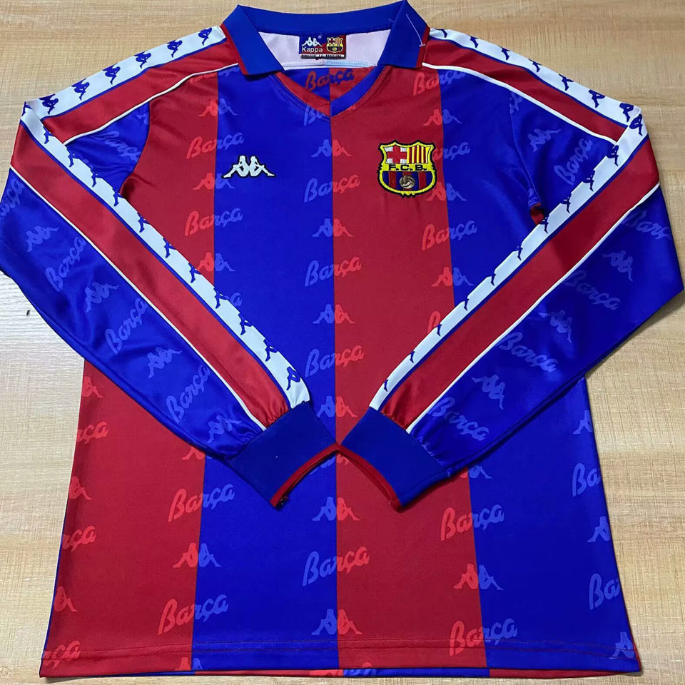 Maillot Barcelone Domicile Manches Longues Rétro