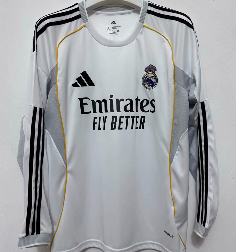 Maillot Real Madrid Domicile Manches Longues 2025/26