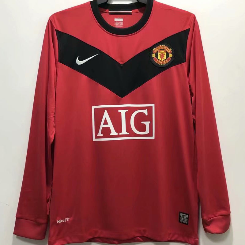Maillot Manchester United Domicile Manches Longues Rétro 2010