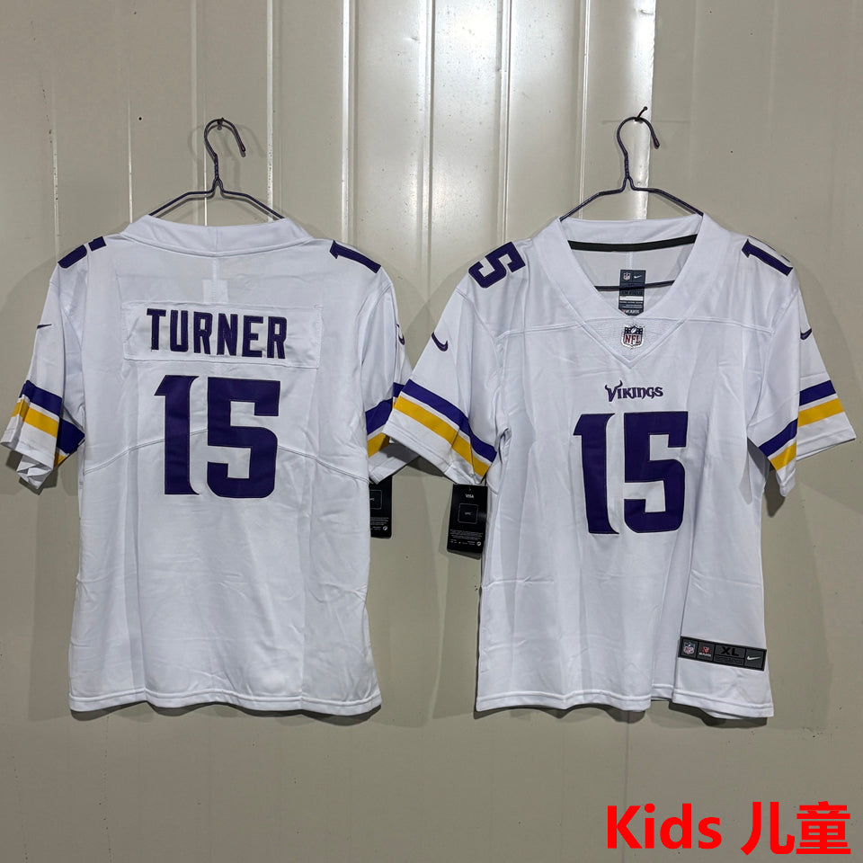 Maillot Turner 15 Minnesota Vikings Enfant