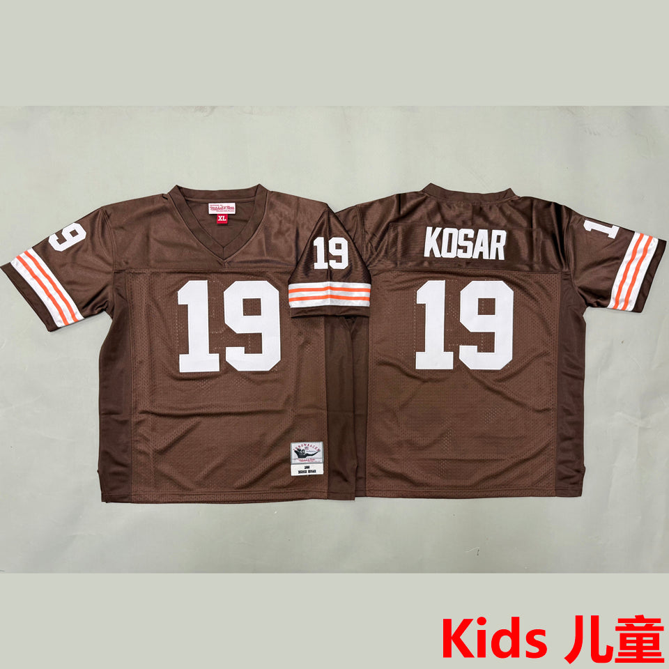 Maillot Kosar 19 Cleveland Browns Rétro Enfant
