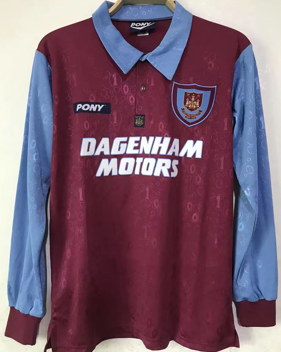 Maillot West Ham Domicile Manches Longues Rétro