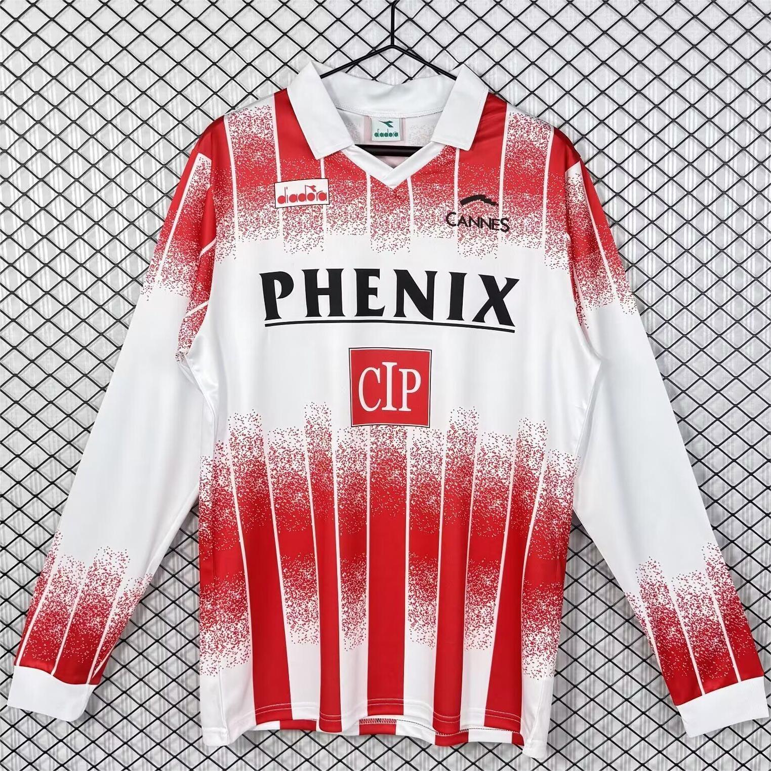 Maillot As Cannes Domicile Manches Longues Rétro