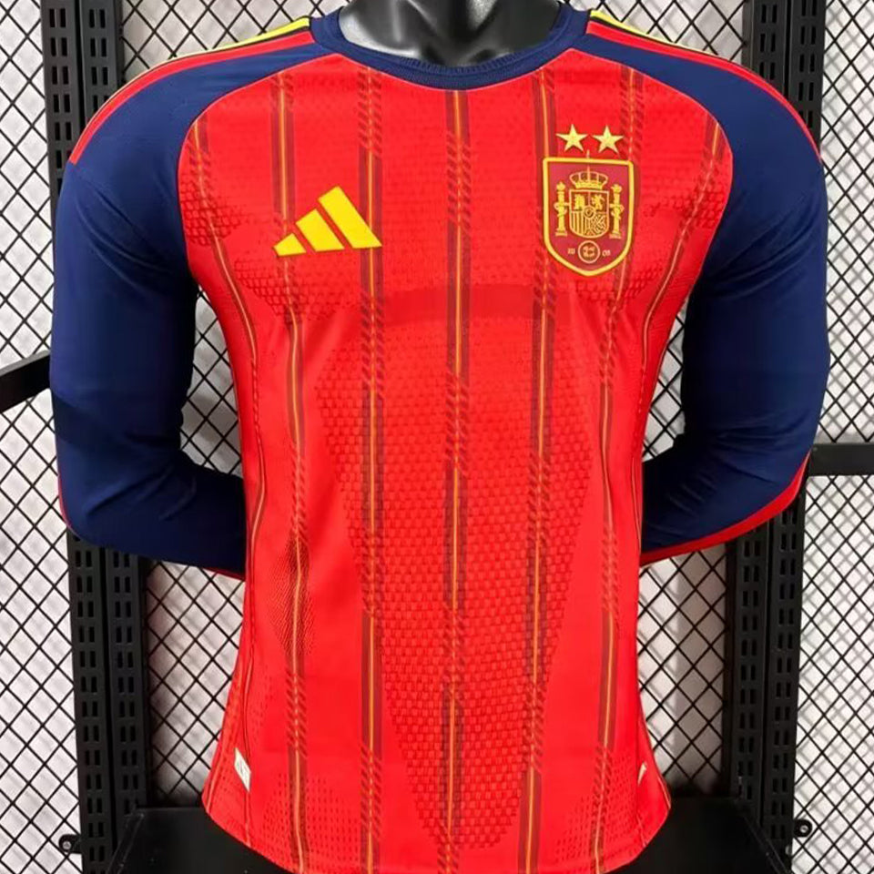 Maillot Espagne Domicile Manches Longues 2026/27 (Version Joueur)