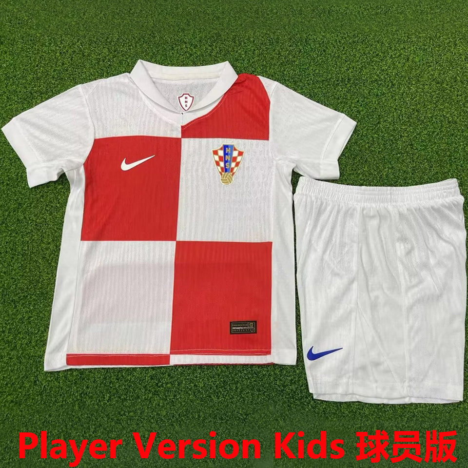 Maillot Croatie Domicile 2024/25 Enfant (Version Joueur)