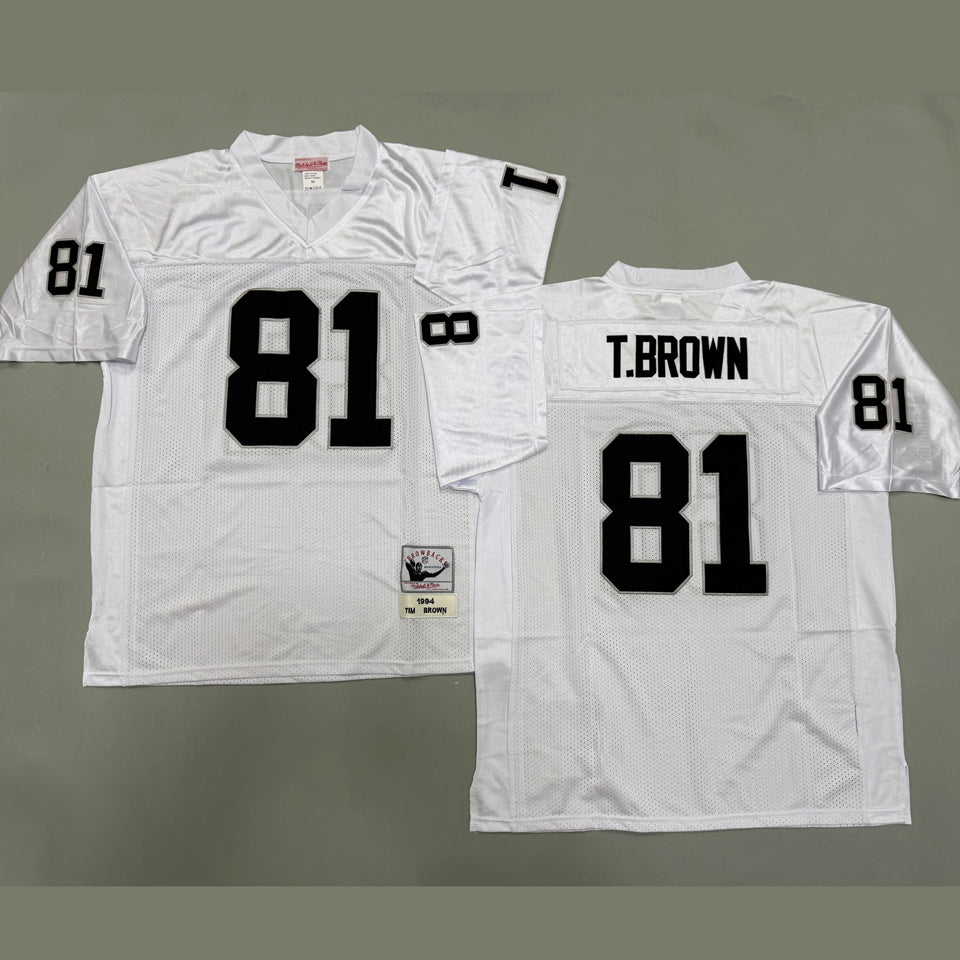 Maillot T Brown 81 Men S Las Vegas Raiders Rétro