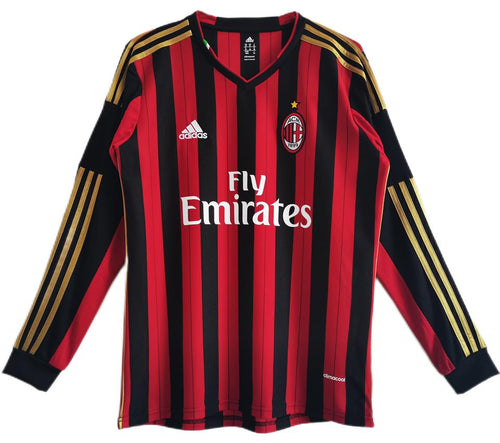 Maillot AC Milan Domicile Manches Longues Rétro 2013/14