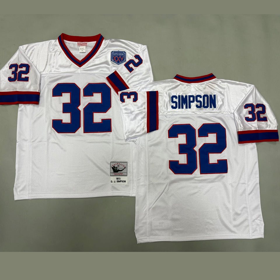 Maillot Simpson 32 Men S Buffalo Bills Rétro