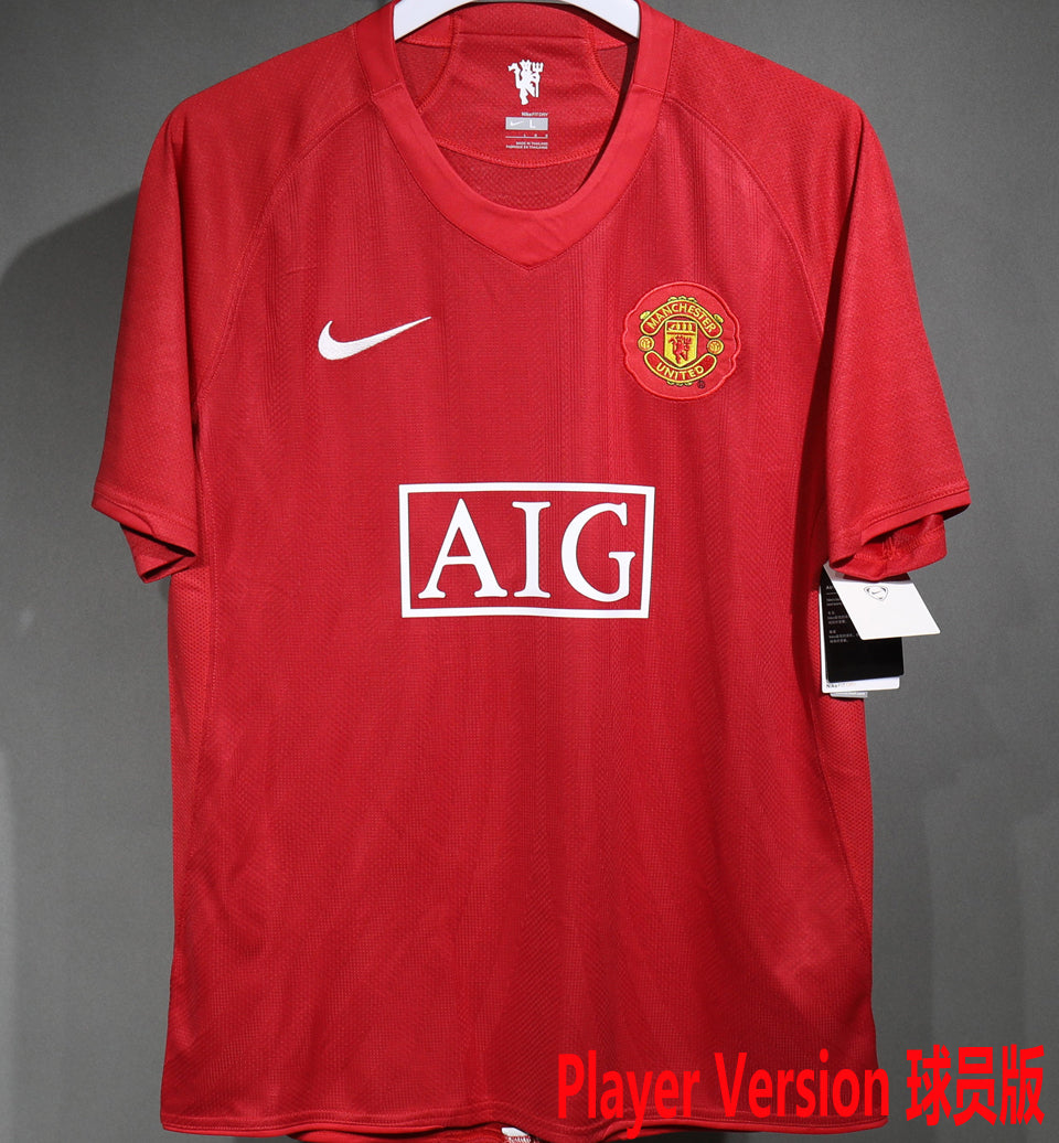 Maillot Manchester United Domicile Rétro 2007/08 (Version Joueur)