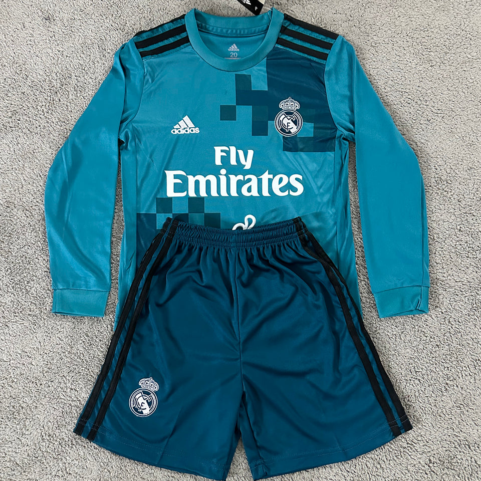 Maillot Real Madrid Third Manches Longues Rétro Enfant