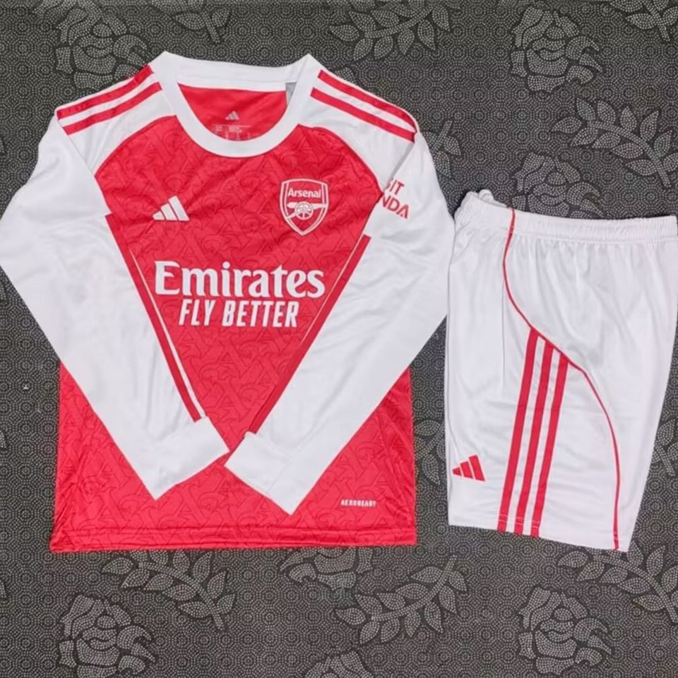 Maillot Arsenal Domicile Manches Longues 2025/26 Enfant