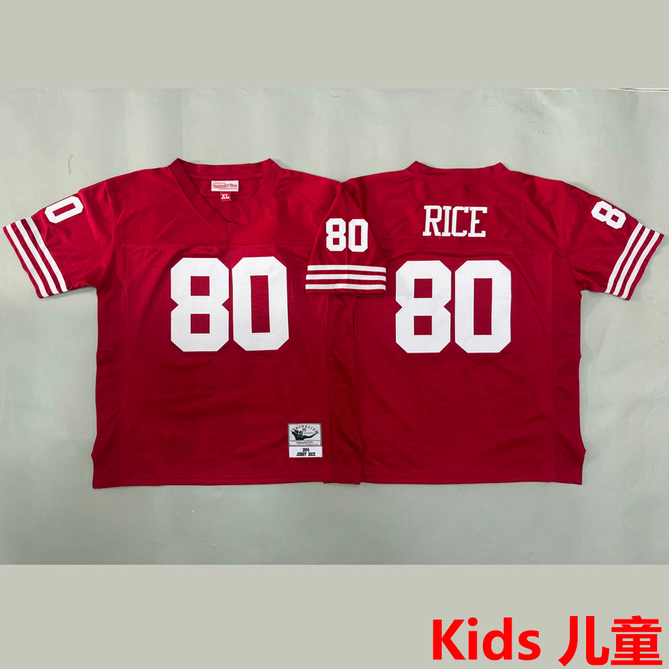 Maillot Rice 80 San Francisco 49Ers Rétro Enfant