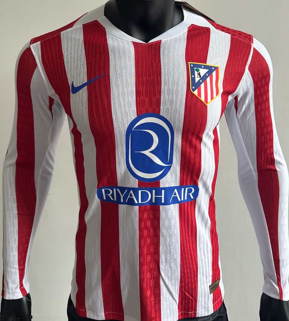 Maillot Atlético Madrid Domicile Manches Longues 2025/26 (Version Joueur)