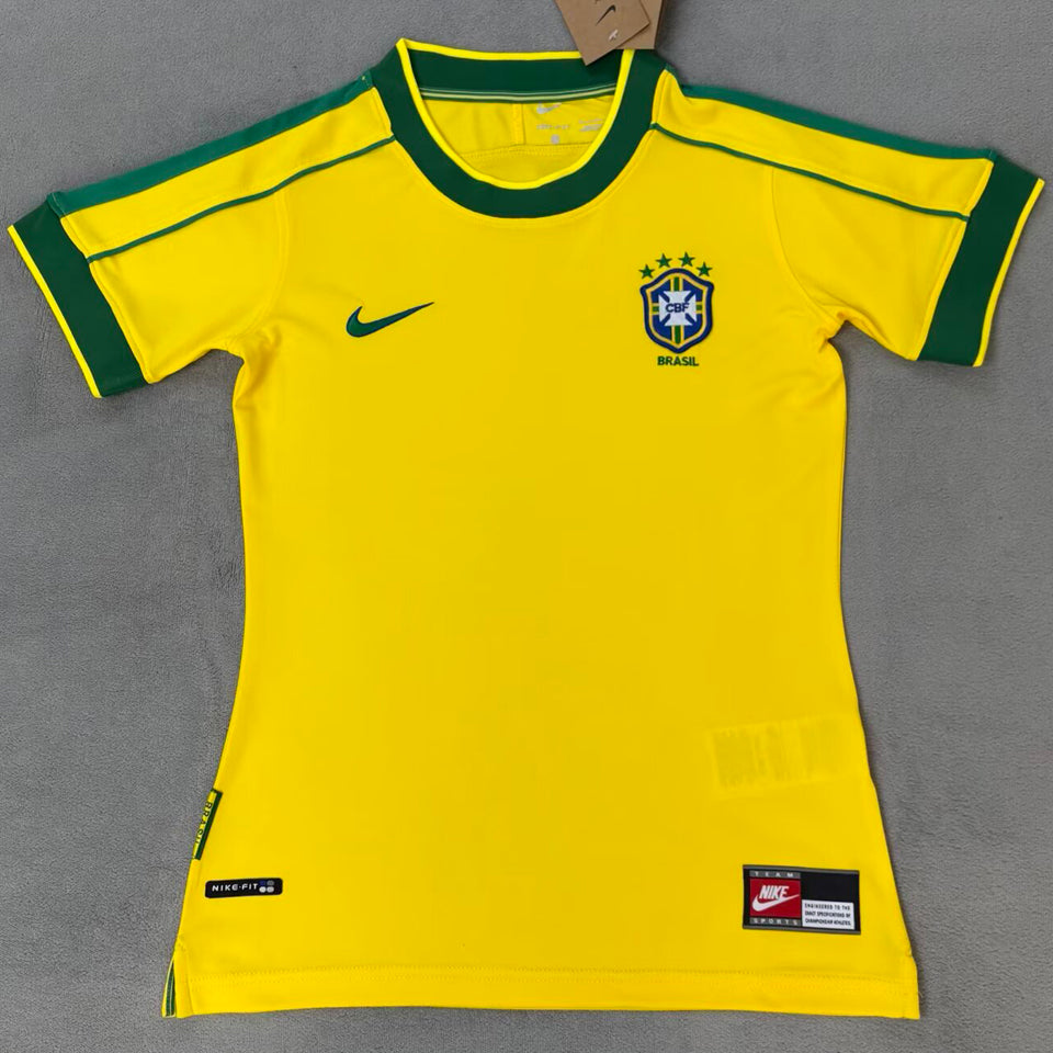 Maillot Brésil Domicile Rétro 1998 Femme