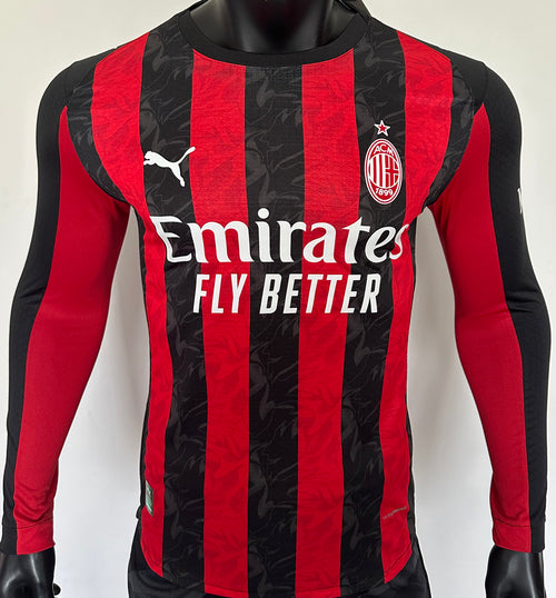 Maillot AC Milan Domicile Manches Longues 2025/26 (Version Joueur)