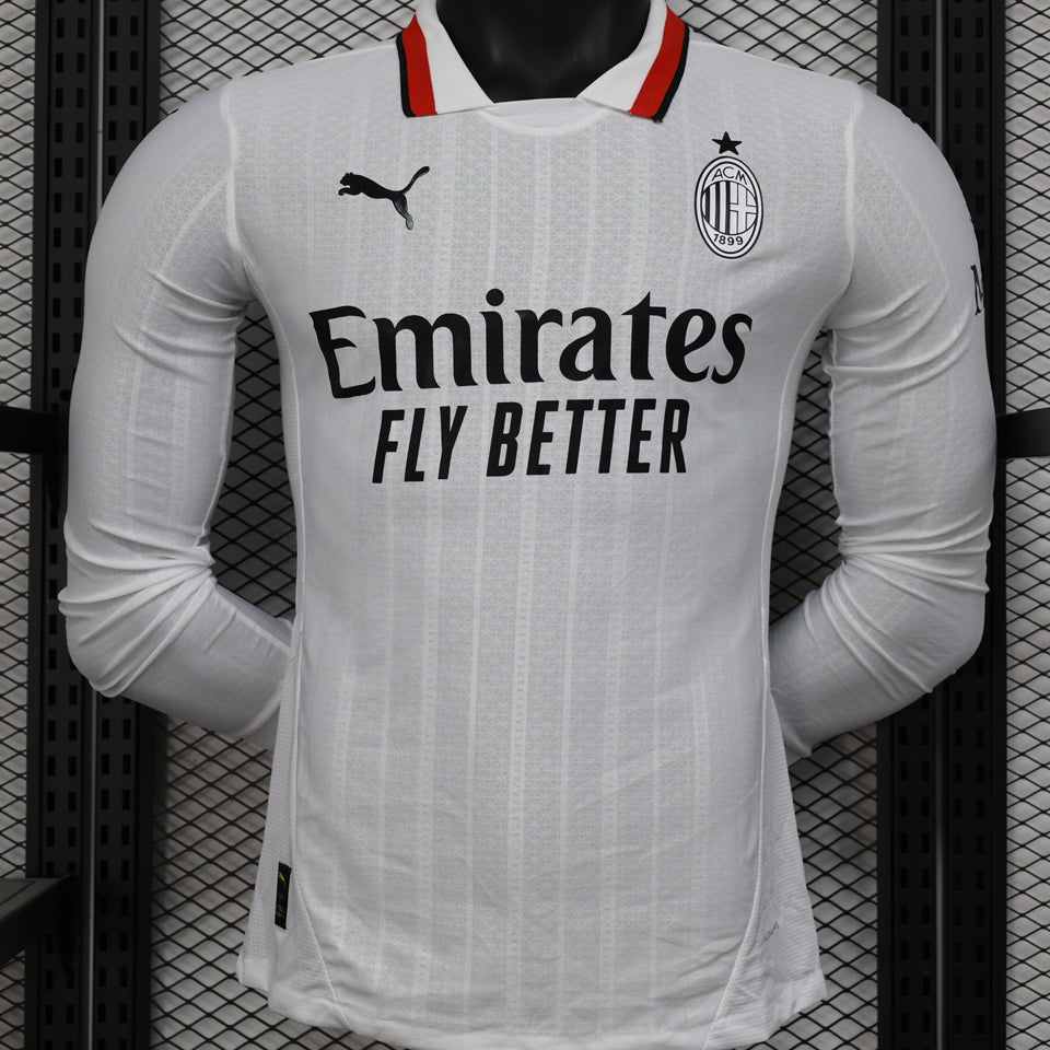 Maillot AC Milan Extérieur Manches Longues 2024/25 (Version Joueur)
