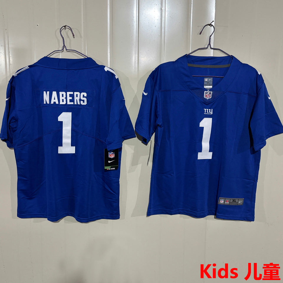 Maillot Nabers 1 New York Giants Enfant