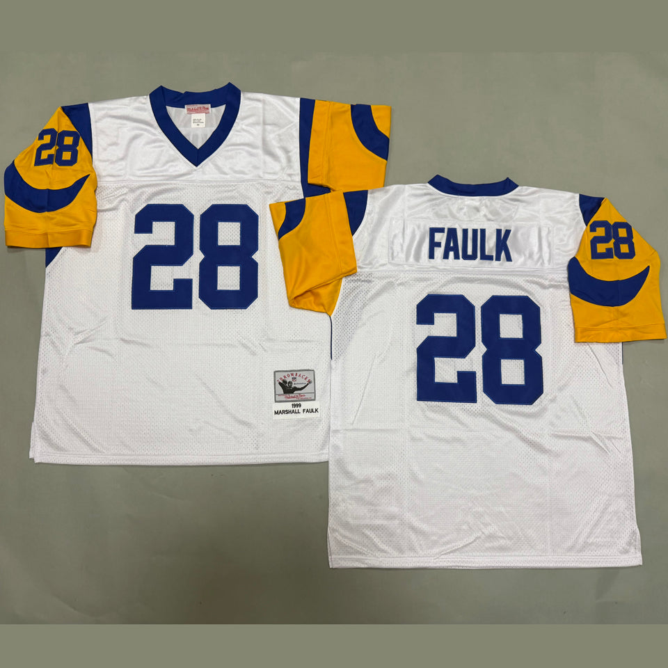 Maillot Faulk 28 Men S Los Angeles Rams Rétro