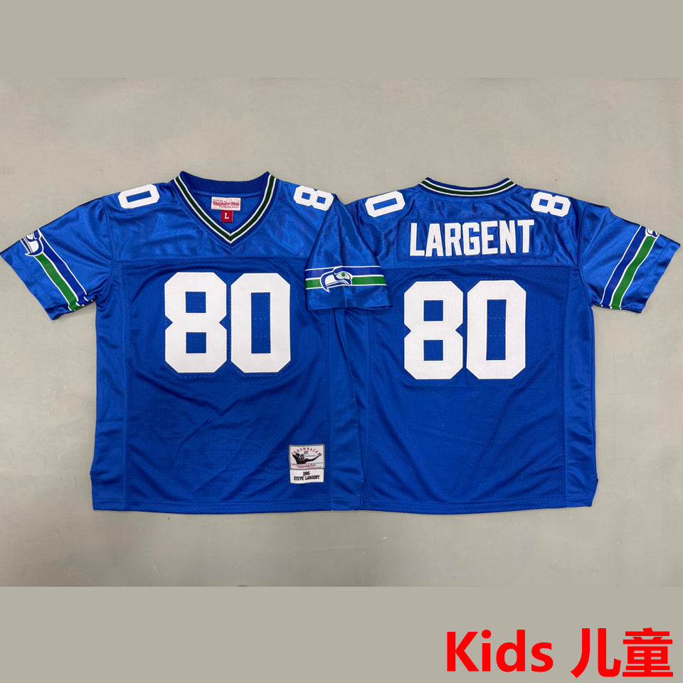 Maillot Largent 80 Seattle Seahawks Rétro Enfant