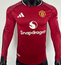 Maillot Manchester United Domicile Manches Longues 2025/26 (Version Joueur)