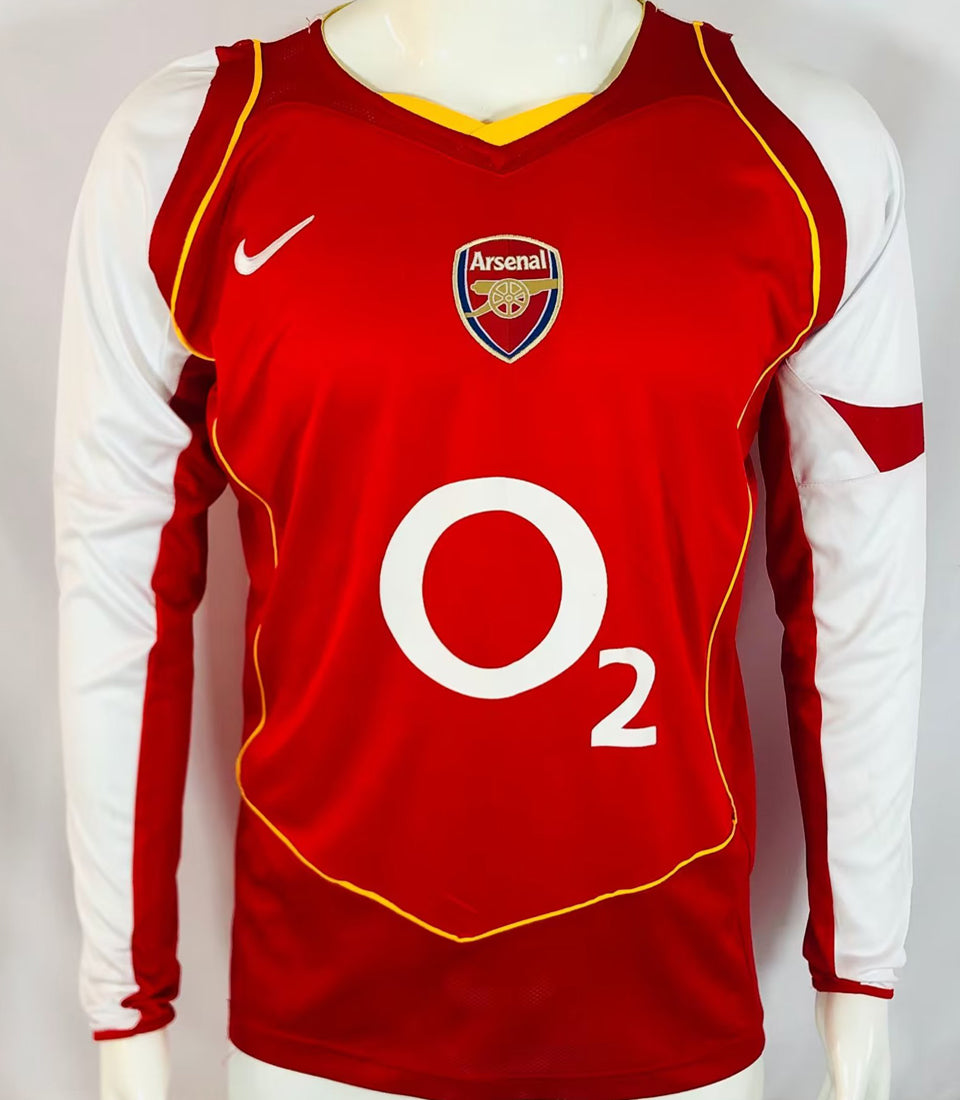 Maillot Arsenal Domicile Manches Longues Rétro 2004/05