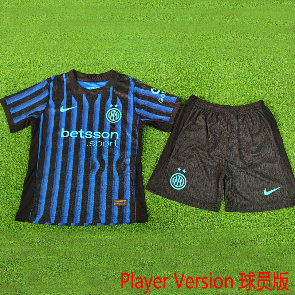 Maillot Inter Milan Domicile 2025/26 Enfant (Version Joueur)