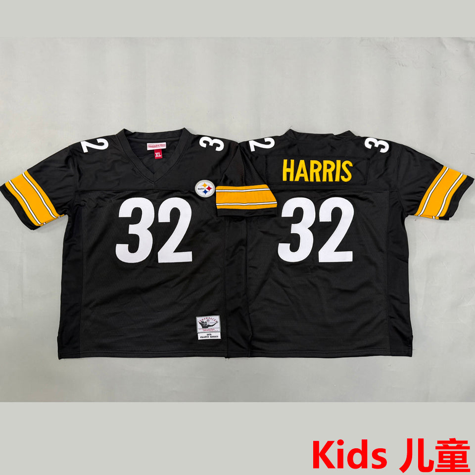 Maillot Harris 32 Pittsburgh Steelers Rétro Enfant